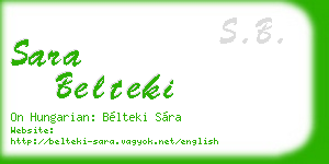 sara belteki business card
